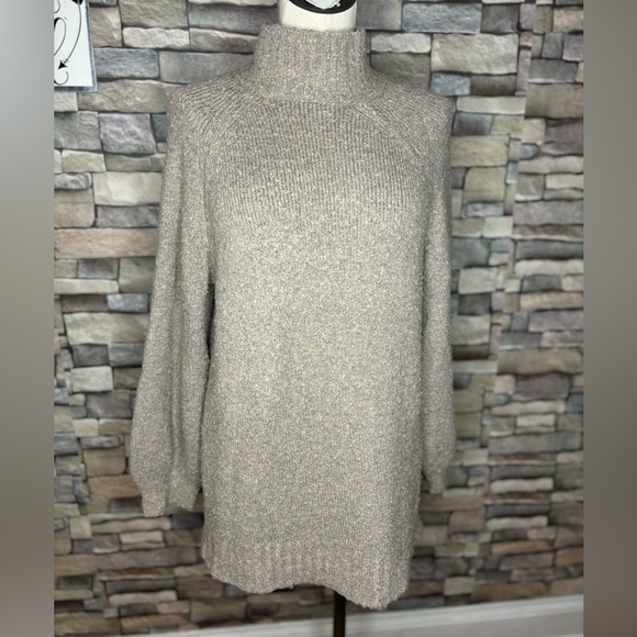 aerie Sweaters - aerie wool blend mock turtleneck oversized comfy sweater with balloon sleeves